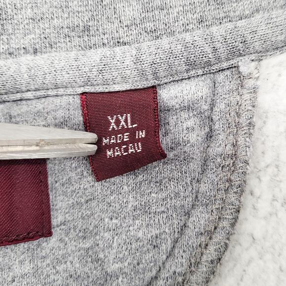 Nordstrom Gray Quarter-Zip Pullover Sweatshirt Long-sleeve Men's Size XXL - Picture 6 of 7